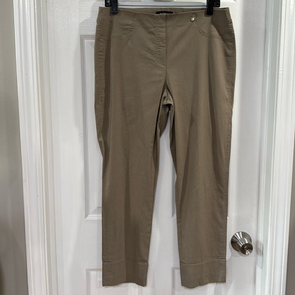 ROBELL BELLA 09 CROP CUFF TROUSER. TAUPE - Picture 5 of 10